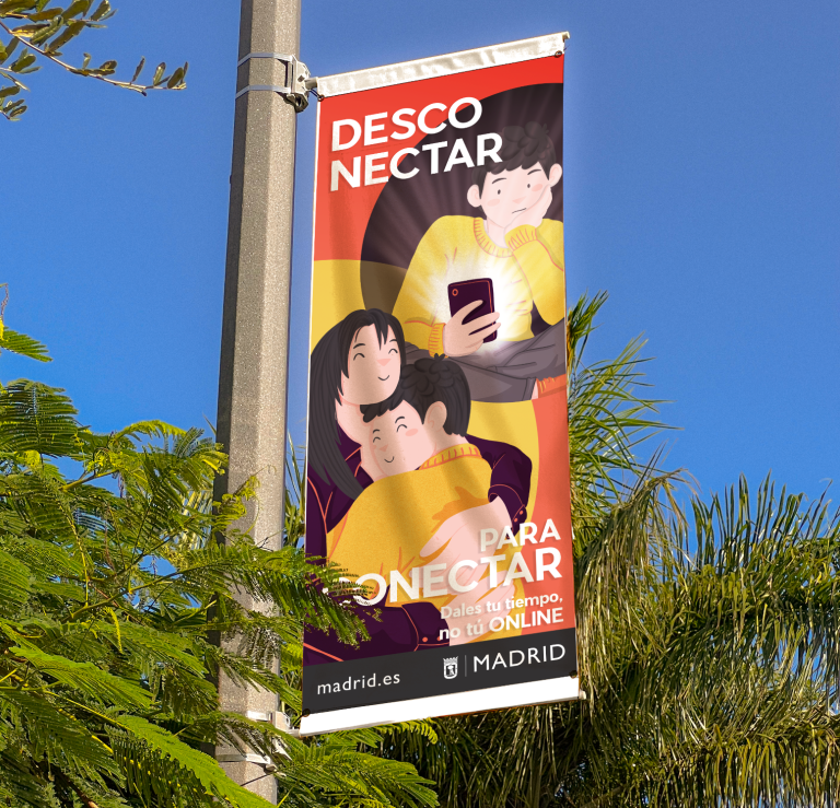 Campaña Publicitaria diseñada para recordar la importancia de compartir y conectar en familia y con quienes nos rodean. Diseño grafico